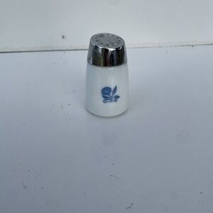 Vintage Dispensers Inc replacement white glass blue flower pepper shaker